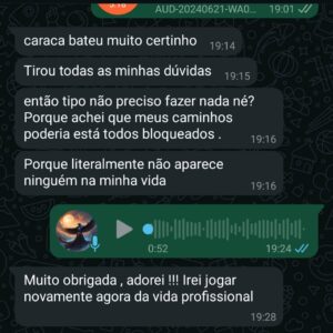 Depoimento consulta de tarot